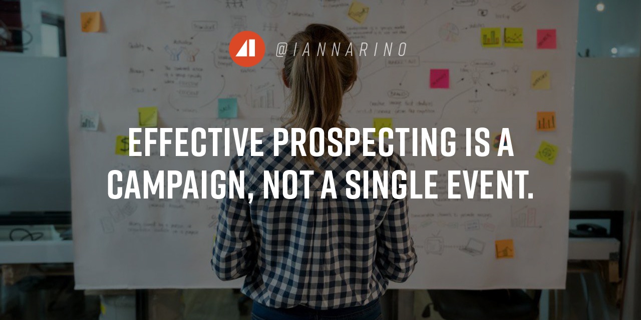 effective prospecting is a campaign not a single event