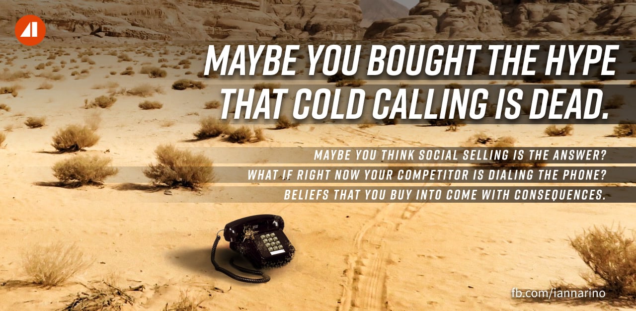 alt text image of cold calling is dead