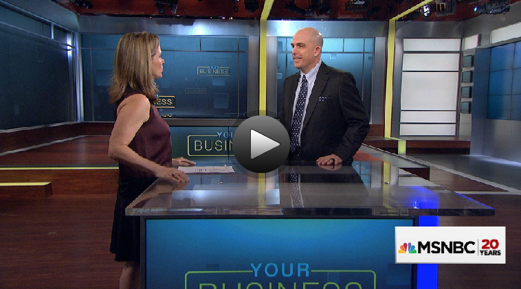 alt text image of Anthony Iannarino and JJ Ramberg on MSNBC's Your Business