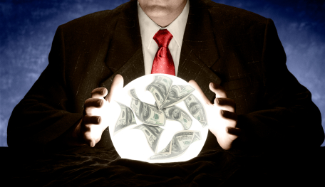 alt text for Businessman Consulting Financial Crystal Ball