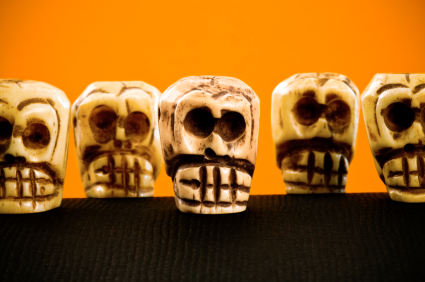 alt text for image of five little skulls