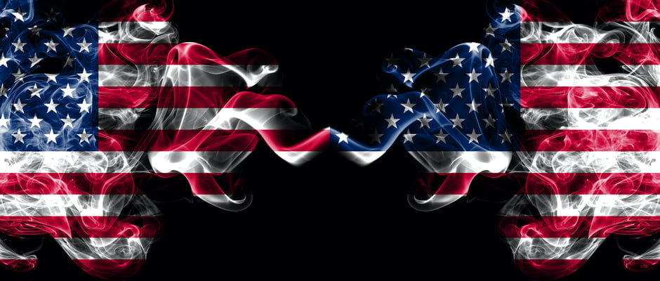 image of American smoky mystic flags placed side by side.