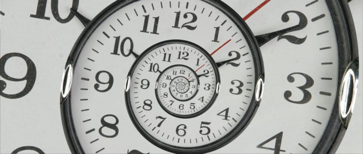 alt image text of a spiraling clock representing beat the clock
