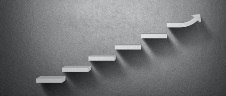 alt image text of stacked shelves on a wall representing hierarchy