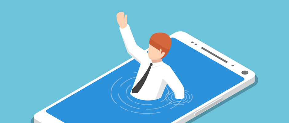 Salesperson drowns in a cell phone out of fear