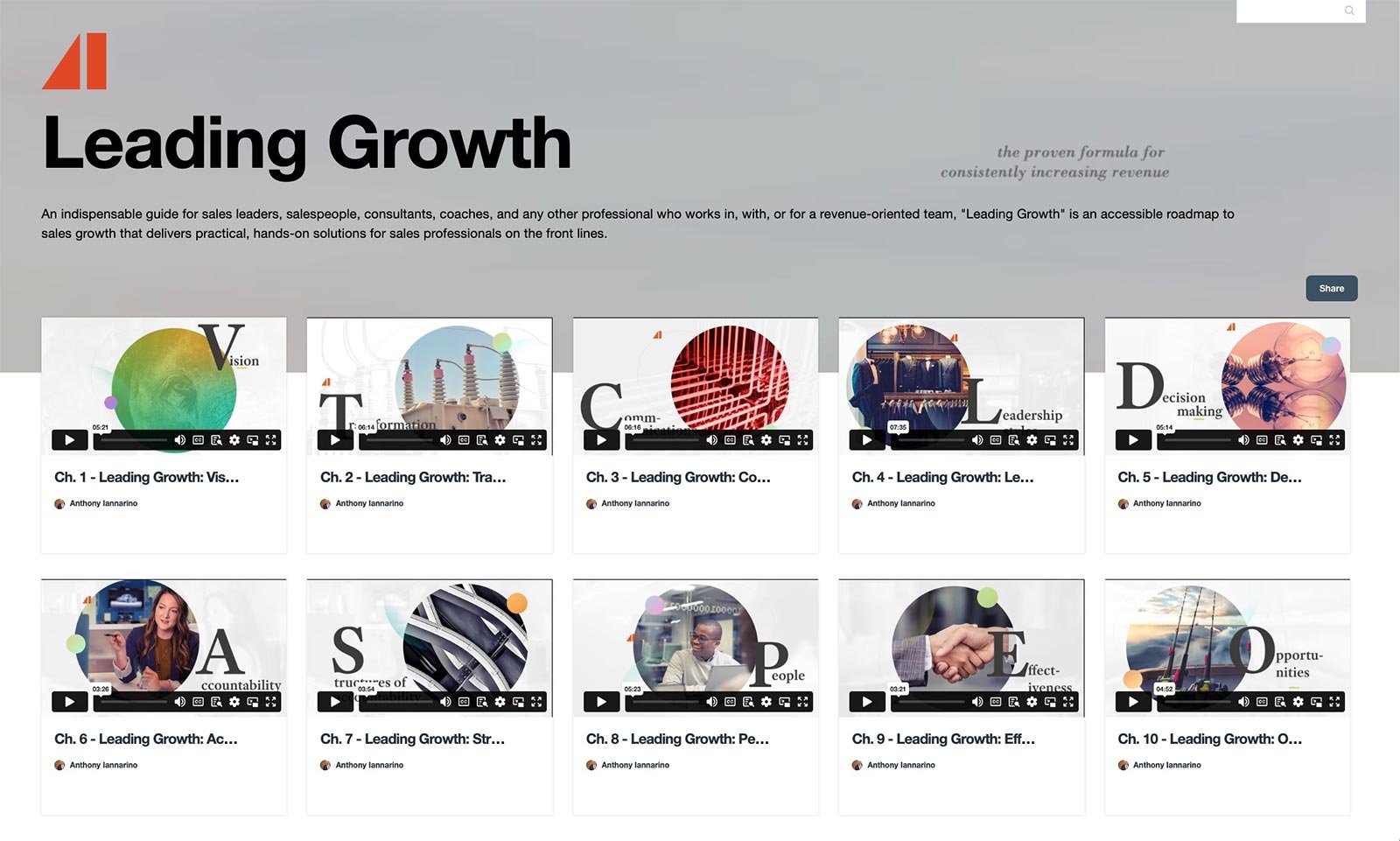 Leading Growth video course screenshot preview