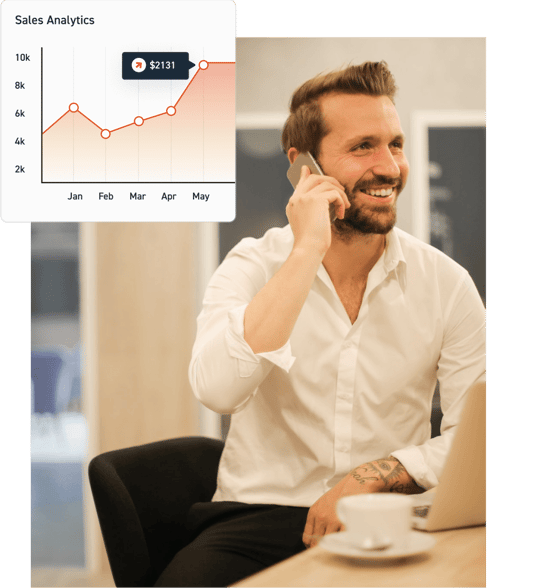 man making call
