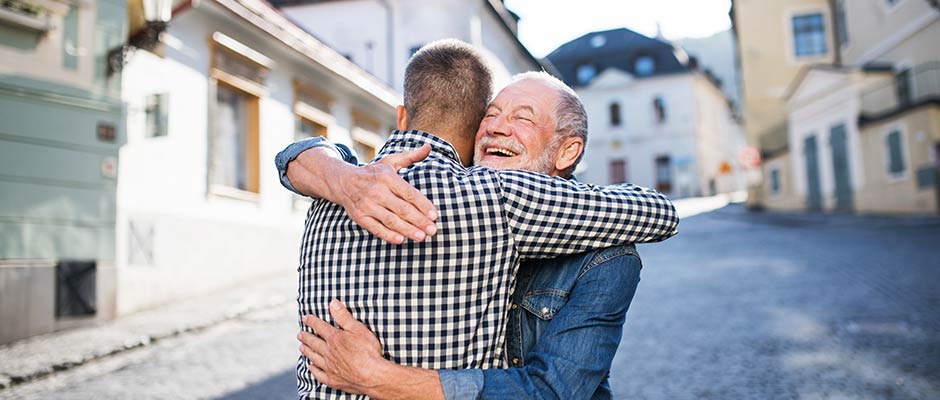 friends sharing a hug