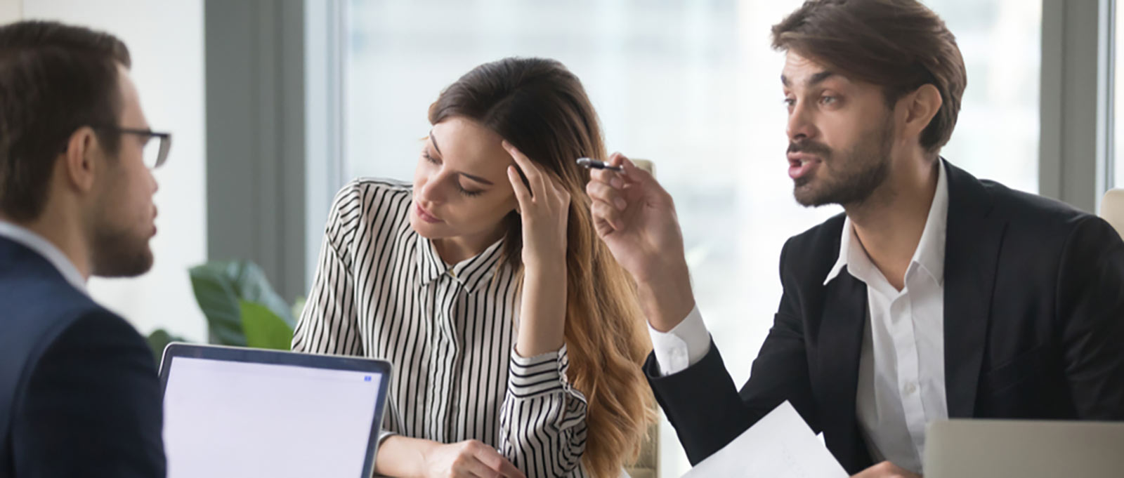 business people arguing