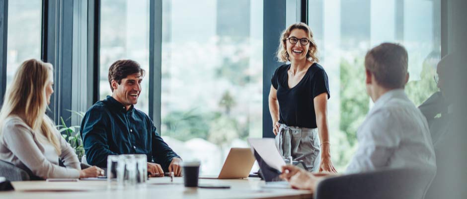 woman in sales meeting