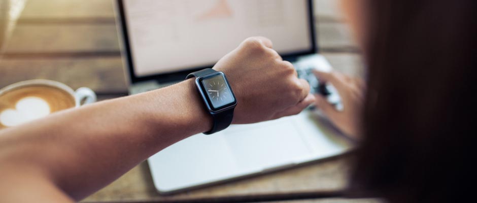 woman checking her watch