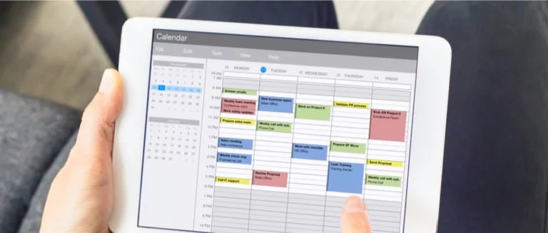 calendar app on tablet
