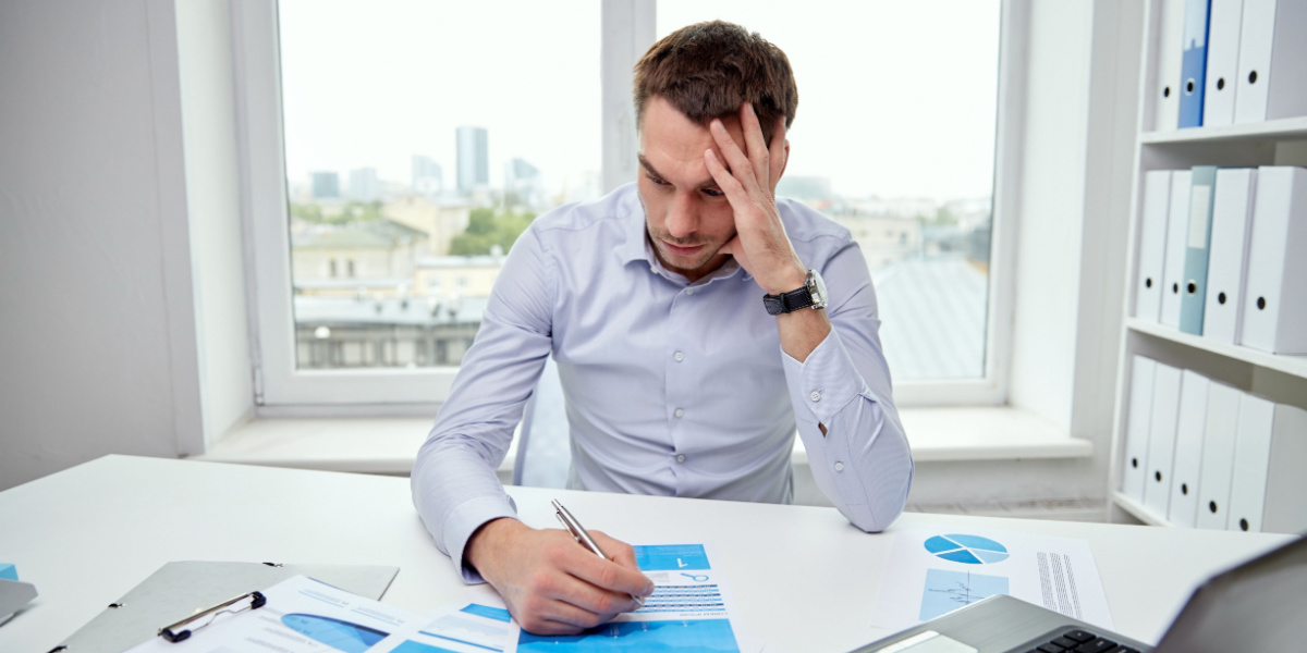 Stressed businessman