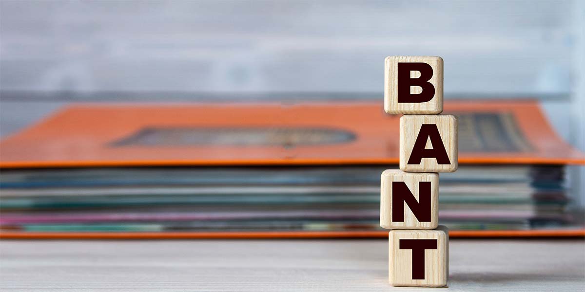 BANT acronym spelled out in blocks